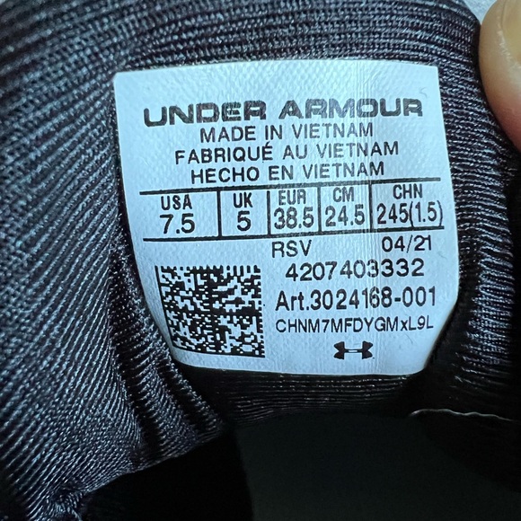 Under Armour women’s Charged Breathe black training shoes size 7.5 - Picture 5 of 5